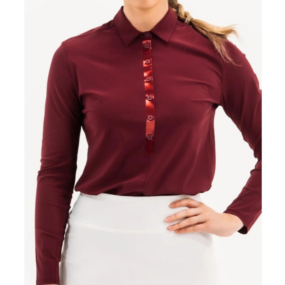 FORAY GOLF Core Long Sleeve Polo Size Medium